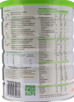 Lait pour nourrissons 1 de 0 à 6 mois Capricare - pot de 800 g