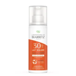Lait solaire haute protection spf 30 Laboratoires de Biarritz - tube de 100 ml