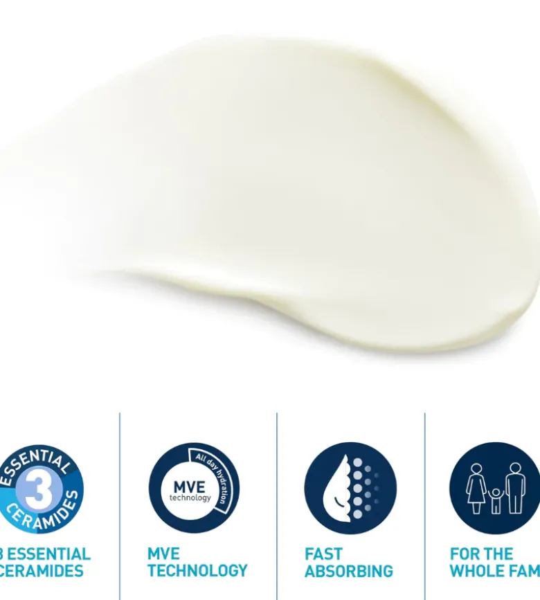 Lait solaire invisible hydratant SPF50+ haute protection visage et corps CeraVe