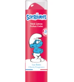 Les Schtroumpfs stick à lèvres parfum cerise Le comptoir du Bain - stick de 4g