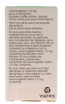 Levonorgestrel Viatris 1,5 mg – 1 comprimé