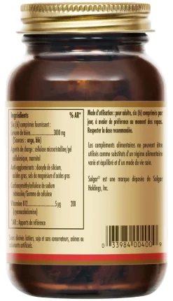 Levure de Bière avec Vitamine B12 Solgar - boîte de 250 comprimés