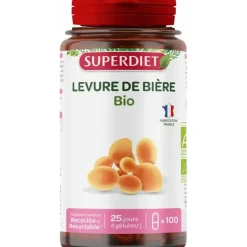 Levure de bière bio Super Diet - boite de 100 gélules