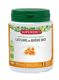 Levure de bière bio Super Diet - boite de 100 gélules