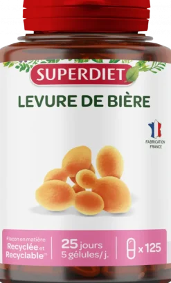 Levure de bière Super Diet - pot de 125 gélules