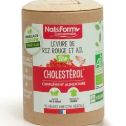 Levure de riz rouge Ail bio Ecoresponsable Nat&Form - boîte de 200 gélules