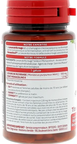 Levure de riz rouge bio Super Diet