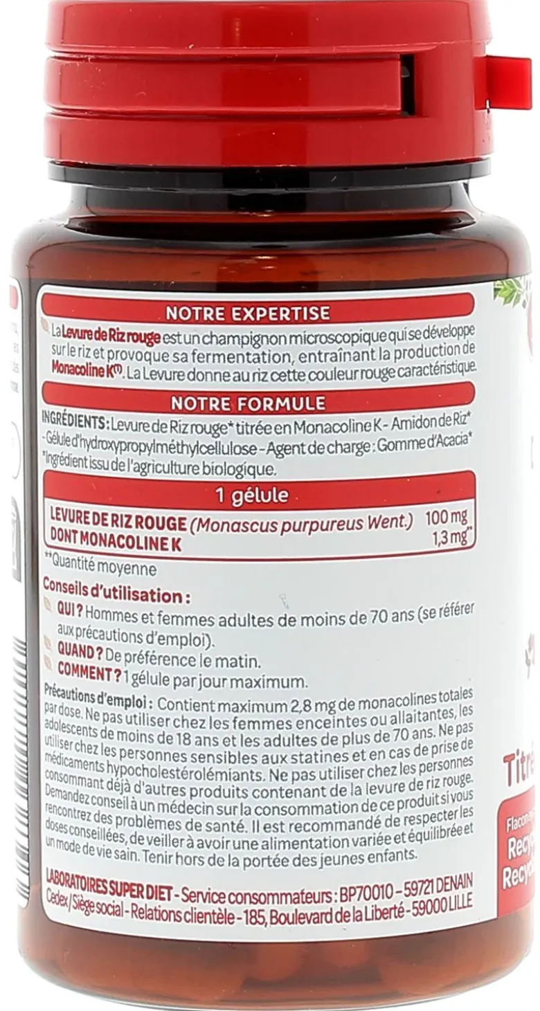 Levure de riz rouge bio Super Diet