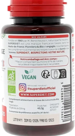 Levure de riz rouge bio Super Diet