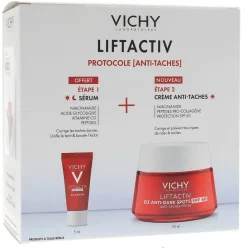 LiftActiv B3 Anti-Dark Spots Crème SPF50 + Specialist B3 Sérum taches brunes & rides 5 ml offert Vichy - coffret de 2 produits
