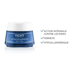 Liftactiv nuit soin Vichy anti-rides et fermeté intégral – pot 50 ml