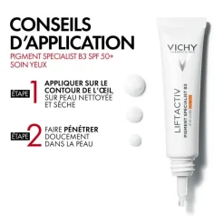 Liftactiv pigment specialist soin yeux SPF50+ Vichy - tube de 15ml