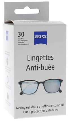 Lingettes antibuée pour lunettes Zeiss - boîte de 30 lingettes