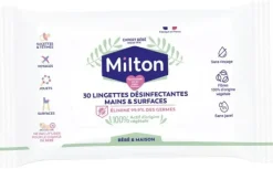 Lingettes désinfectantes de surfaces Milton - paquet de 30 lingettes