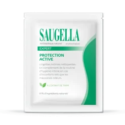 Lingettes intimes Expert Protection active Saugella - boîte de 10 lingettes individuelles