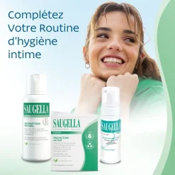 Lingettes intimes Expert Protection active Saugella - boîte de 10 lingettes individuelles