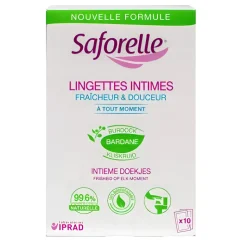 Lingettes intimes fraicheur et douceur Saforelle
