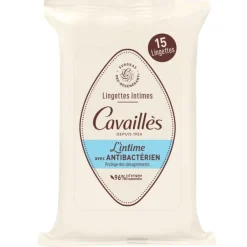 Lingettes intimes spécial sécheresse Rogé Cavaillès - paquet de 15 lingettes