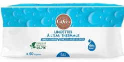 Lingettes à l'eau thermale Gifrer - paquet de 60 lingettes