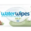 Lingettes nettoyantes bébé peaux sensibles WaterWipes - paquet de 60 lingettes
