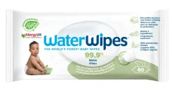 Lingettes nettoyantes bébé peaux sensibles WaterWipes - paquet de 60 lingettes