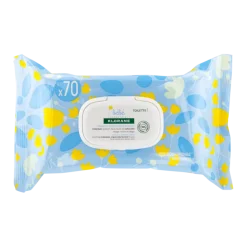 Lingettes nettoyantes douces bébé Klorane - paquet de 70 lingettes