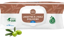 Lingettes nettoyantes à l'huile d'olive vierge Gifrer