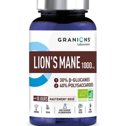 Lion's Mane bio 1000mg Granions - pot de 90 gélules