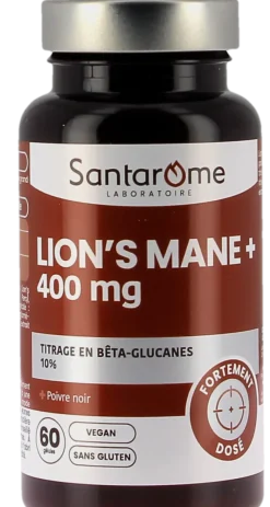 Lion's Mane+ 400mg Santarome - pot de 60 gélules