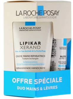 Lipikar Xerand crème mains + nutritic lèvres La Roche-Posay - lot de 2 produits