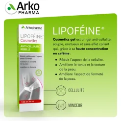 Lipoféine Cosmetics anti-cellulite rebelle Arkopharma - tube de 200 ml