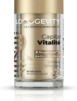 Longevity capital vitalité Les 3 Chênes - pot de 30 gélules