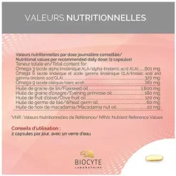 Longevity Omega 3-6-9 Biocyte - boîte de 60 capsules micro-encapsulés