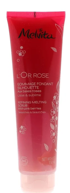 L'Or Rose Gommage silhouette aux baies roses bio Melvita - tube de 150 ml