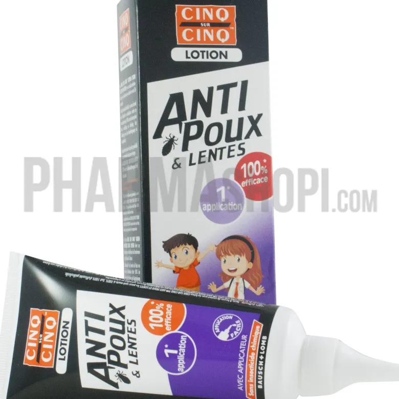 Lotion anti-poux et lentes Cinq sur cinq - flacon de 100 ml