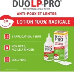 Lotion anti-poux et lentes 1 seul application Duo-LP-Pro