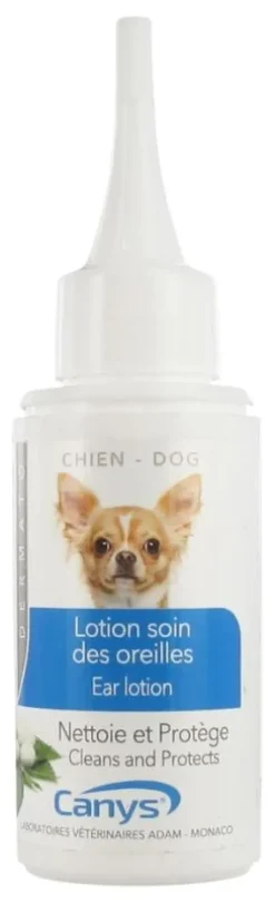 Lotion soin des oreilles chien Canys - flacon de 75ml