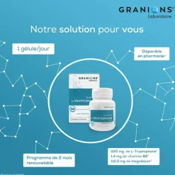 L-tryptophane Granions - boite de 60 gélules