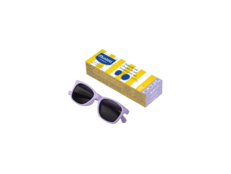 Lunettes de soleil bébé 3-5 ans lilas Mustela - une paire de lunettes