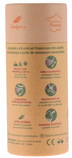 Lunettes solaires biosourcées catégorie 4 1-3 ans Fleur de Luc et Léa - 1 paire de lunettes