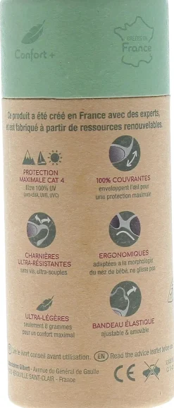 Lunettes solaires biosourcées catégorie 4 1-3 ans Fleur de Luc et Léa - 1 paire de lunettes