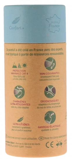 Lunettes solaires biosourcées catégorie 4 0-1 an dragée Luc et Léa - 1 paire de lunettes