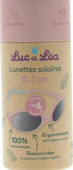 Lunettes solaires biosourcées catégorie 4 0-1 an dragée Luc et Léa - 1 paire de lunettes