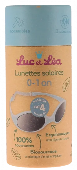 Lunettes solaires biosourcées catégorie 4 0-1 an dragée Luc et Léa - 1 paire de lunettes