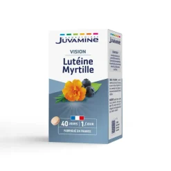 Lutéine Myrtille Santé des yeux Juvamine - boîte de 40 comprimés