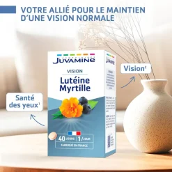 Lutéine Myrtille Santé des yeux Juvamine - boîte de 40 comprimés