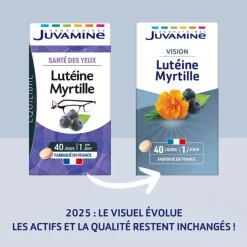 Lutéine Myrtille Santé des yeux Juvamine - boîte de 40 comprimés