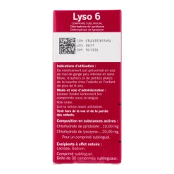 Lyso 6 comprimé sublingual Pierre Fabre – 30 comprimés