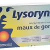 Lysorynx maux de gorge menthe sans sucre Bausch & Lomb - boîte de 36 comprimés à sucer