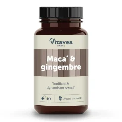Maca et gingembre dynamisant sexuel Vitavea - pot de 40 gélules